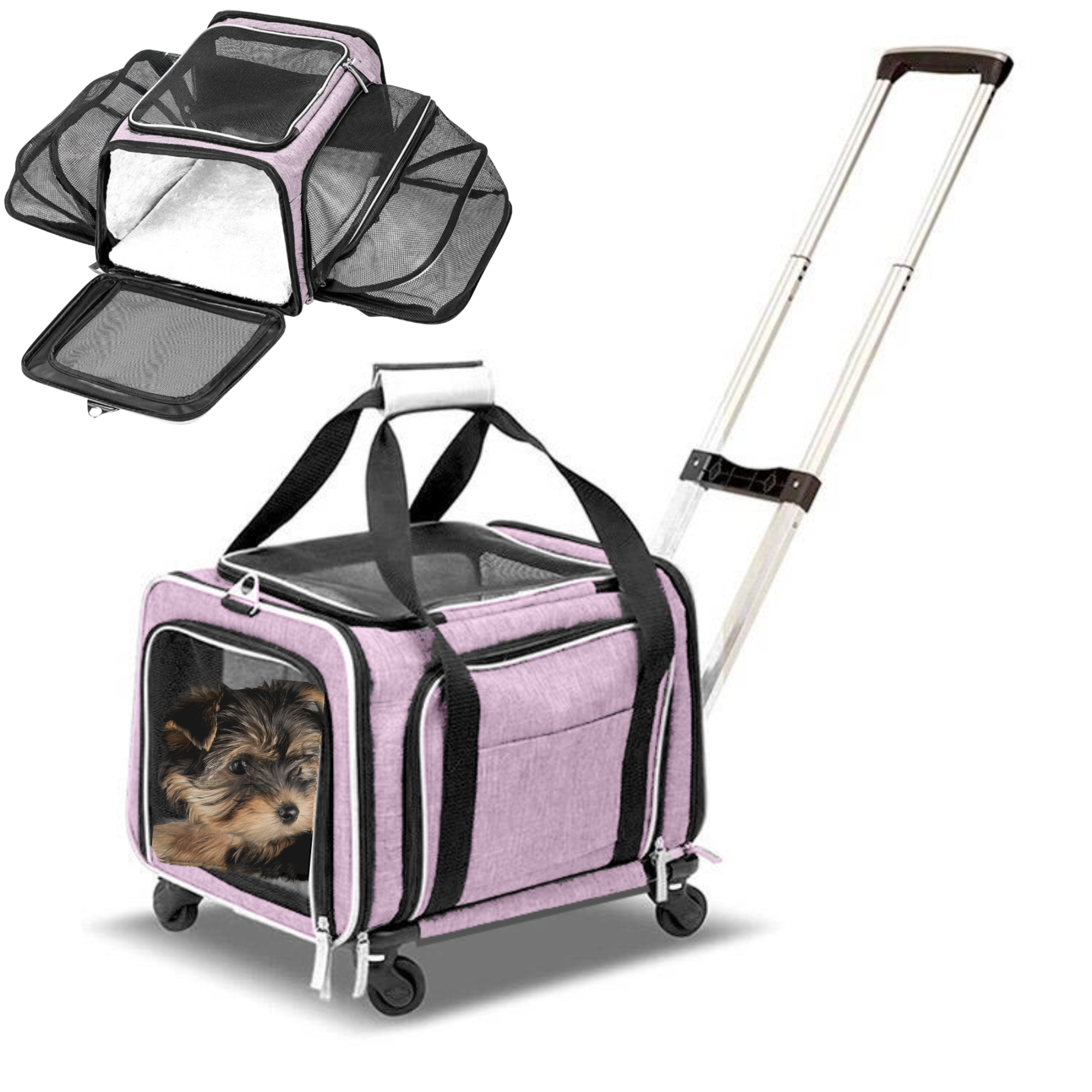 RUFF LIFE 101 Airline Approved Expandable Premium Pet Carrier on Wheel Ruff Life 101