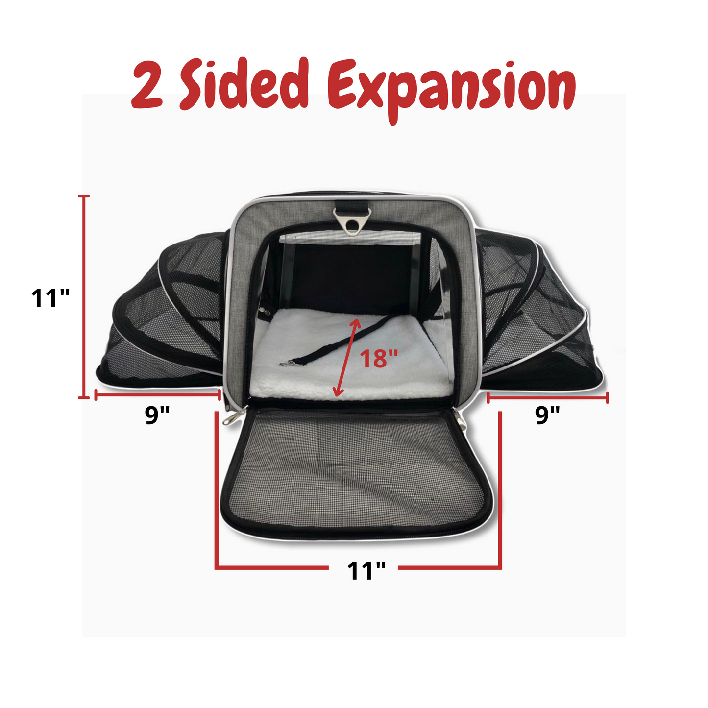 Ruff Life 101 Airline Approved Expandable Premium Pet Carrier on Wheels- Two Sided Expandable Rolling Carrier- Designed for Dogs & Cats- Extra