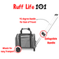 Ruff Life 101 Airline Approved Expandable Premium Pet Carrier on Wheels- Two Sided Expandable Rolling Carrier- Designed for Dogs & Cats- Extra Spacious Soft Lined Carrier!