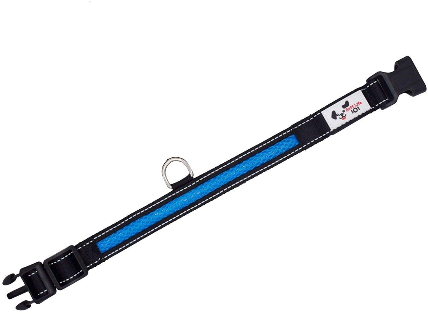 Ruff Life 101 Adjustable LED Light up Dog Collar (Collar, Blue)